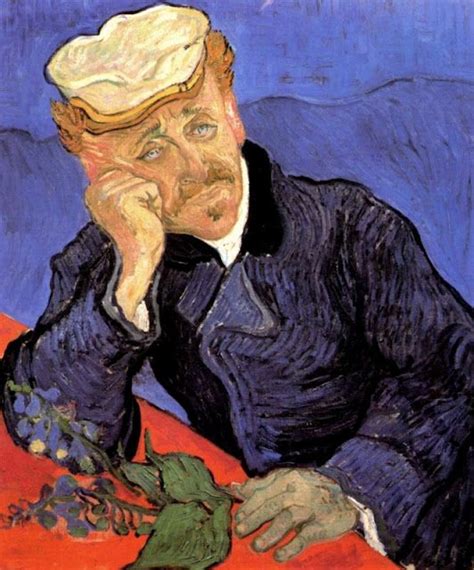 Portrait of Dr. Gachet.This painting by Vincent van Gogh suddenly became world-famous when ...