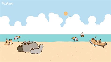 Pusheen Zoom Backgrounds | Cute laptop wallpaper, Background, Cute ...