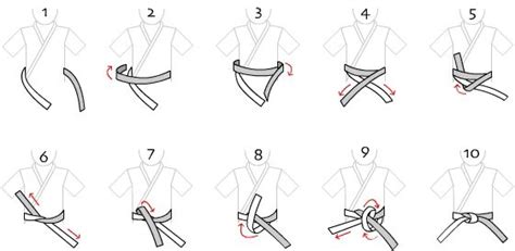 How to tie a taekwondo belt: >> Right goes on the bottom, left goes ...