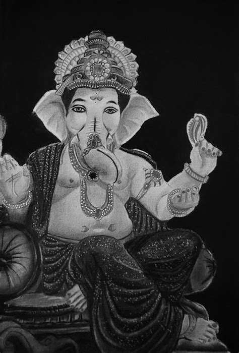 Lord Ganesh sketch / Ganpati Bappa artwork Drawing by Ranjit Narkulla - Fine Art America