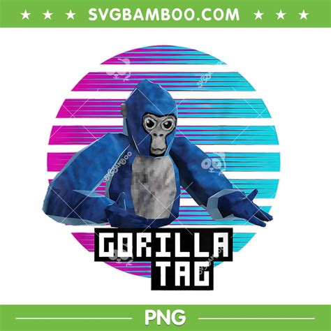 Retro Gorilla Tag PNG