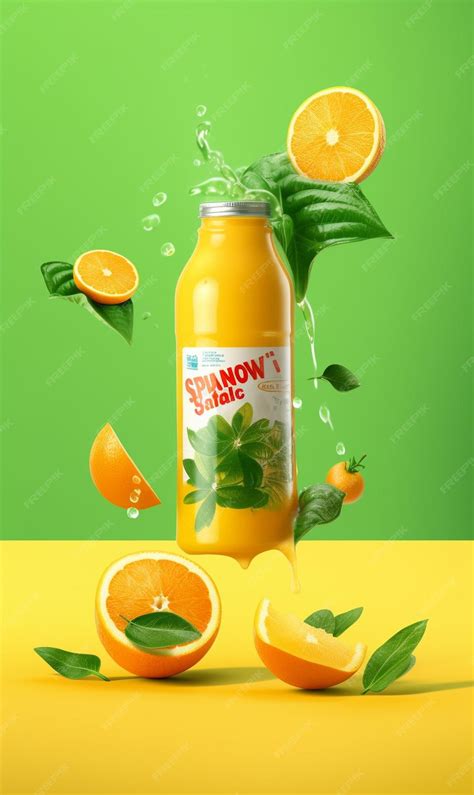 Premium Photo | A bottle of melon orange juice with the word " silver ...