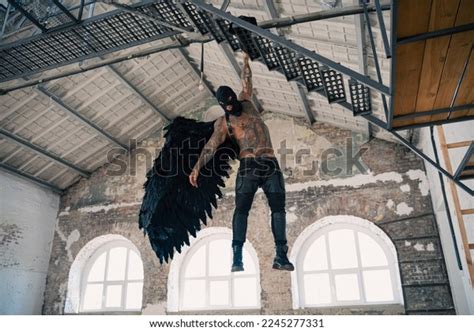 Male Angel Black Wings Black Angel Stock Photo 2245277331 | Shutterstock