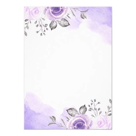 Moda Pastel Púrpura Floral Tarjeta Boda de acuarel | Zazzle.com ...