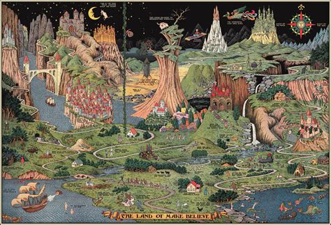 The Land of Make Believe, by Jaro Hess, 1930 - Etsy | Jaro, Fantasy art ...