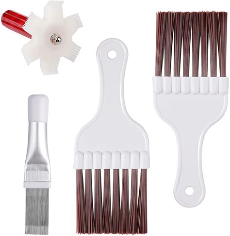 pengxiaomei 4 Pcs Air Conditioner Condenser Fin Cleaning Brush, Coil Condenser Brush AC Fin Comb ...