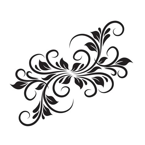 Vector of floral swirl elements for design. Calligraphic vignette ...