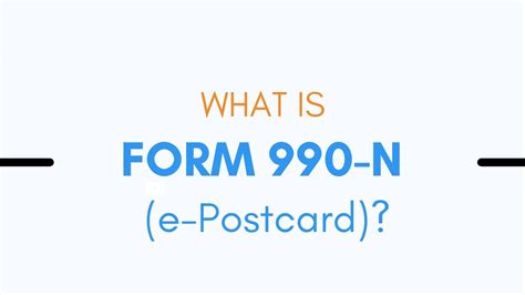 What Is Form 990-N (e-Postcard)? - YouTube