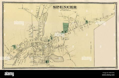 Mapa de Spencer. 1870 Fotografía de stock - Alamy