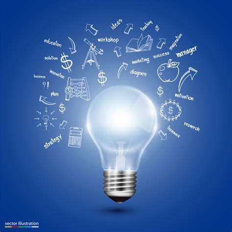 Idea light bulb Free vector in Adobe Illustrator ai ( .ai ) vector illustration graphic art ...