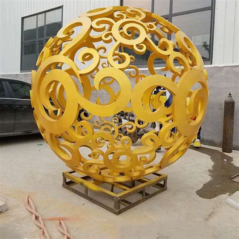 Garden Decor Large Metal Stainless Steel Sphere Hollow Ball Sculpture