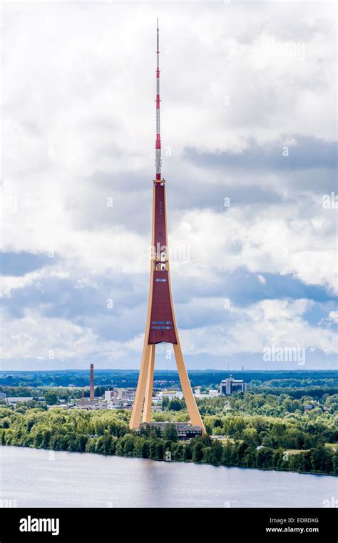 TV tower, 368.5m, the tallest TV tower in the European Union, Riga ...