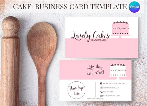 Cake Business Card, Bakery Business Cards Template, Baking Business Cards, Cake Business, - Etsy ...