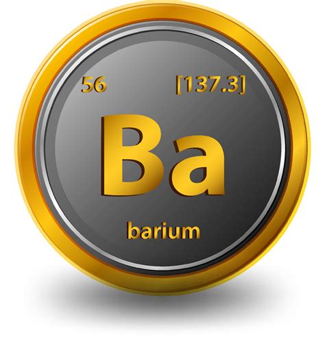 Barium chemical element. Chemical symbol with atomic number and atomic ...