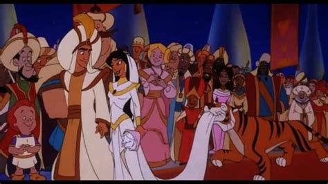 Aladdin and Jasmine's wedding at the end of Aladdin and the King of ...