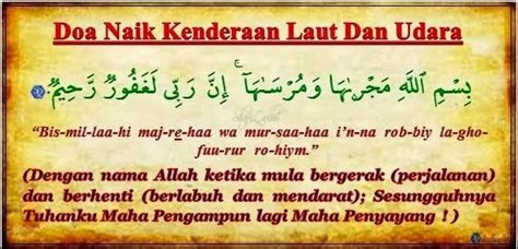 DOA NAIK KENDERAAN DARAT, LAUT DAN UDARA - Sharing My Ceritera