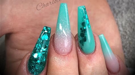 Turquoise Acrylic Nails / Turquoise Lovely Turquoise Nails Turquoise Acrylic Nails Turquoise ...