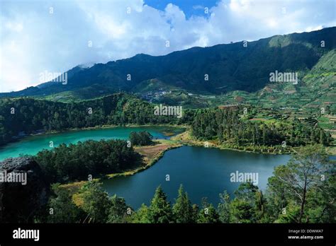 Telaga Warna at Dieng Plateau Stock Photo - Alamy