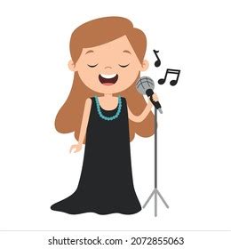 Cartoon Drawing Singer Stock Vector (Royalty Free) 2072855063 ...