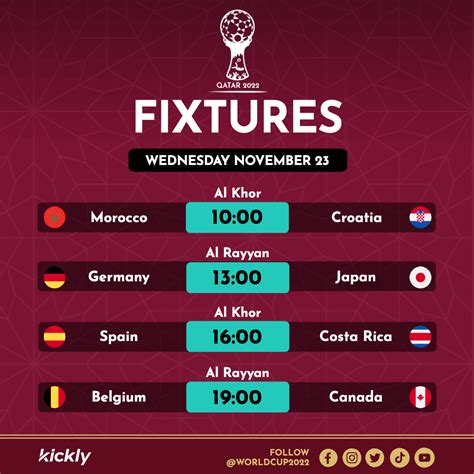 Football World Cup Fixtures Design - Kickly