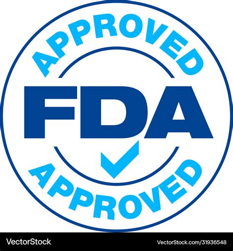 Us food and drug administration fda approved stamp