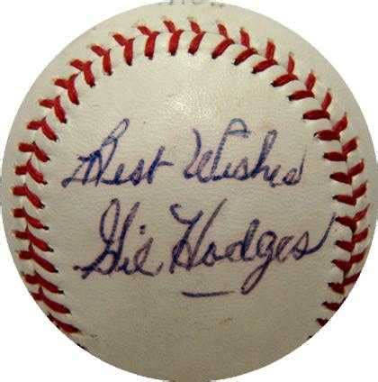 Gil Hodges autographed Baseball