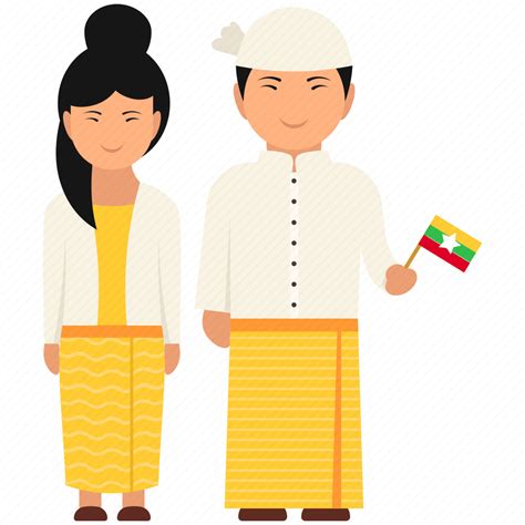 Cultural dress, myanmar clothing, myanmar couple, myanmar cultural ...