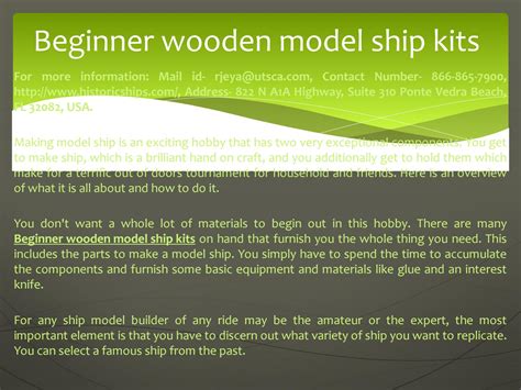 Beginner wooden model ship kits by Histricships - Issuu