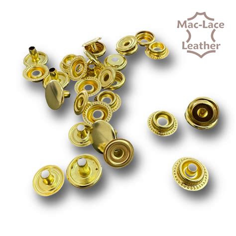 Regular Press Studs Brass Pack of 10 | Mac-Lace Leather | Buy Online