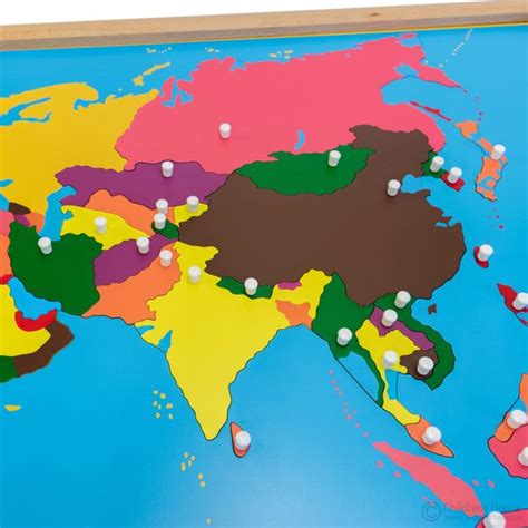 Asia Puzzle Map - Childrens House Montessori Materials - introduces the continent to the Child