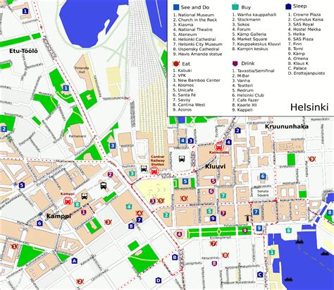 Helsinki Map Center - Mapsof.Net