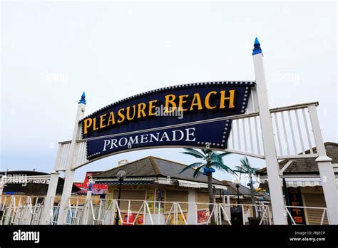 Pleasure Beach Promenade amusements, Skegness, Lincolnshire Stock Photo ...