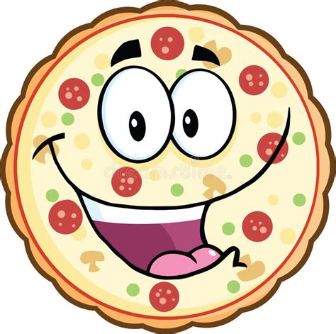 Funny Pizza Cartoon Mascot Character Stock Vector - Illustration of italian, cartoon: 37084251