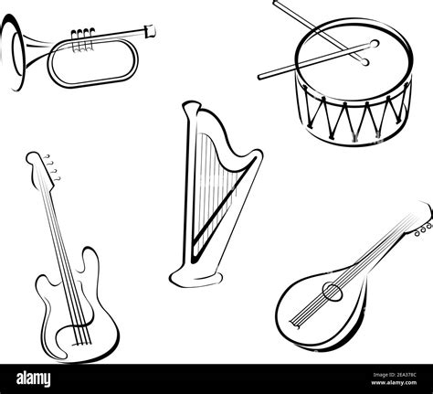 Set of string musical instruments for music design Stock Vector Image & Art - Alamy