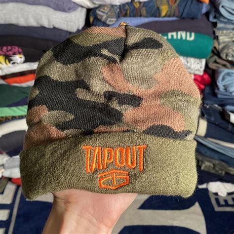 -vintage tapout camouflage beanie --one size -good... - Depop