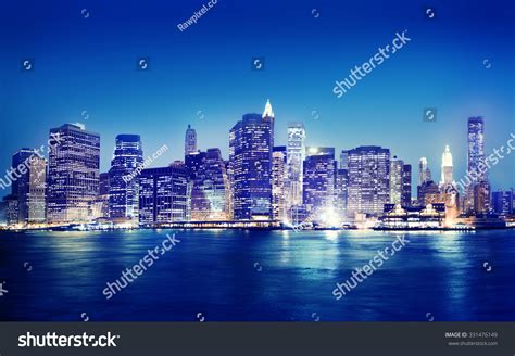 New York City Panorama Night Concept Stock Photo 331476149 | Shutterstock