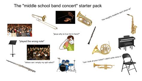 The "middle school band concert" Starter pack : r/starterpacks