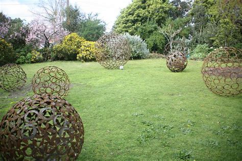 metal garden spheres | Metal garden spheres, Garden spheres, Metal sphere