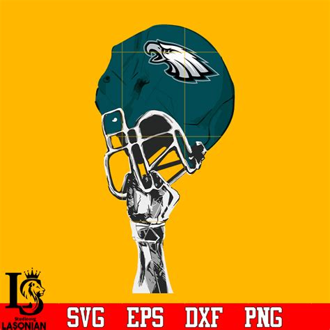 Philadelphia Eagles hand helmet svg, digital download - Inspire Uplift