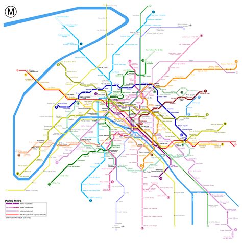 Detailed Metro System Map Of Paris City Vidiani Maps Of All 61360 | Hot ...