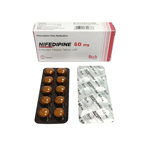 Nifedipine Extended Release Tablets USP 60 mg | Ryvis Pharma