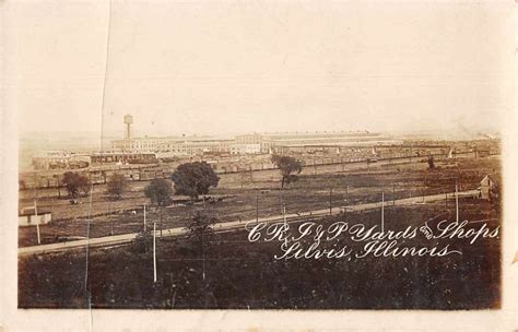 Silvis Illinois CRS and P Yards and Shops Real Photo Antique Postcard ...