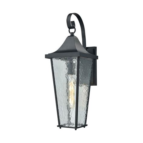 Vinton 1-Light Matte Black Outdoor Wall Sconce-TN-75814 - The Home Depot