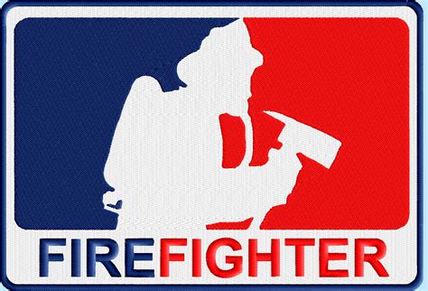 Firefighter logo 3 size pack machine embroidery design