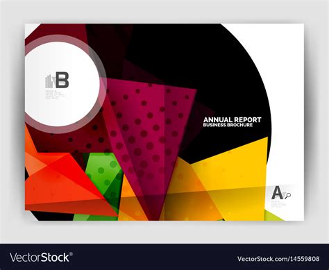 Triangle business print template Royalty Free Vector Image