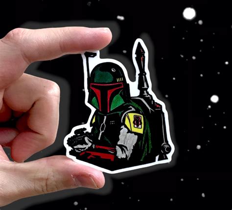 Boba Fett Sticker no Disintegrations Bounty Hunter - Etsy