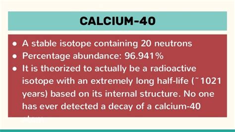 Calcium isotopes