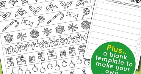 Printable Christmas Paper Chain Template - Messy Little Monster