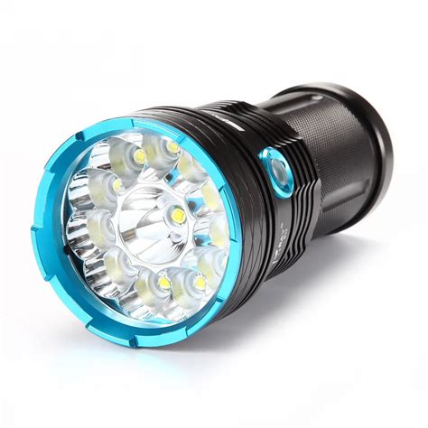 New LED Flashlight 20000 Lumen 12x XM L T6 3 Mode Waterproof For 4*18650 battery -in LED ...