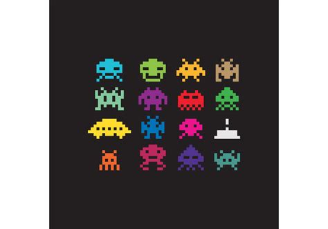 Pixel Vector Space Invaders - Download Free Vector Art, Stock Graphics & Images